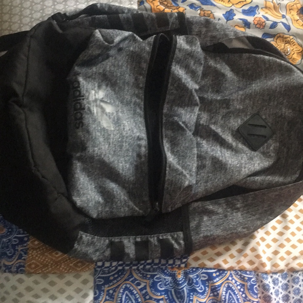 Unisex Black and Heather Grey Backpack